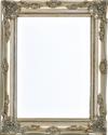 Sølv spejl facetslebet let barok antik look 40x50cm